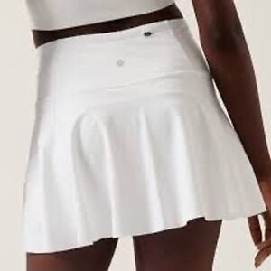 Athleta Ace‎ Tennis Skort 13.5 White Built in Shorts Athleisure Size S Petite